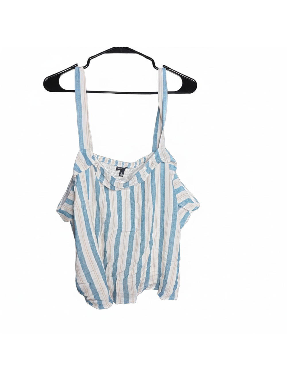 Size 4 Torrid Cotton Linen Square Neck Stripe Tank Top 4X